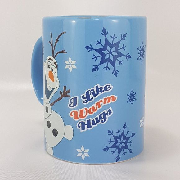 NWT DISNEY Olaf Mug Teacup I Like Warm Hugs Spinner Mug Olaf Snowman Blue - Picture 7 of 16